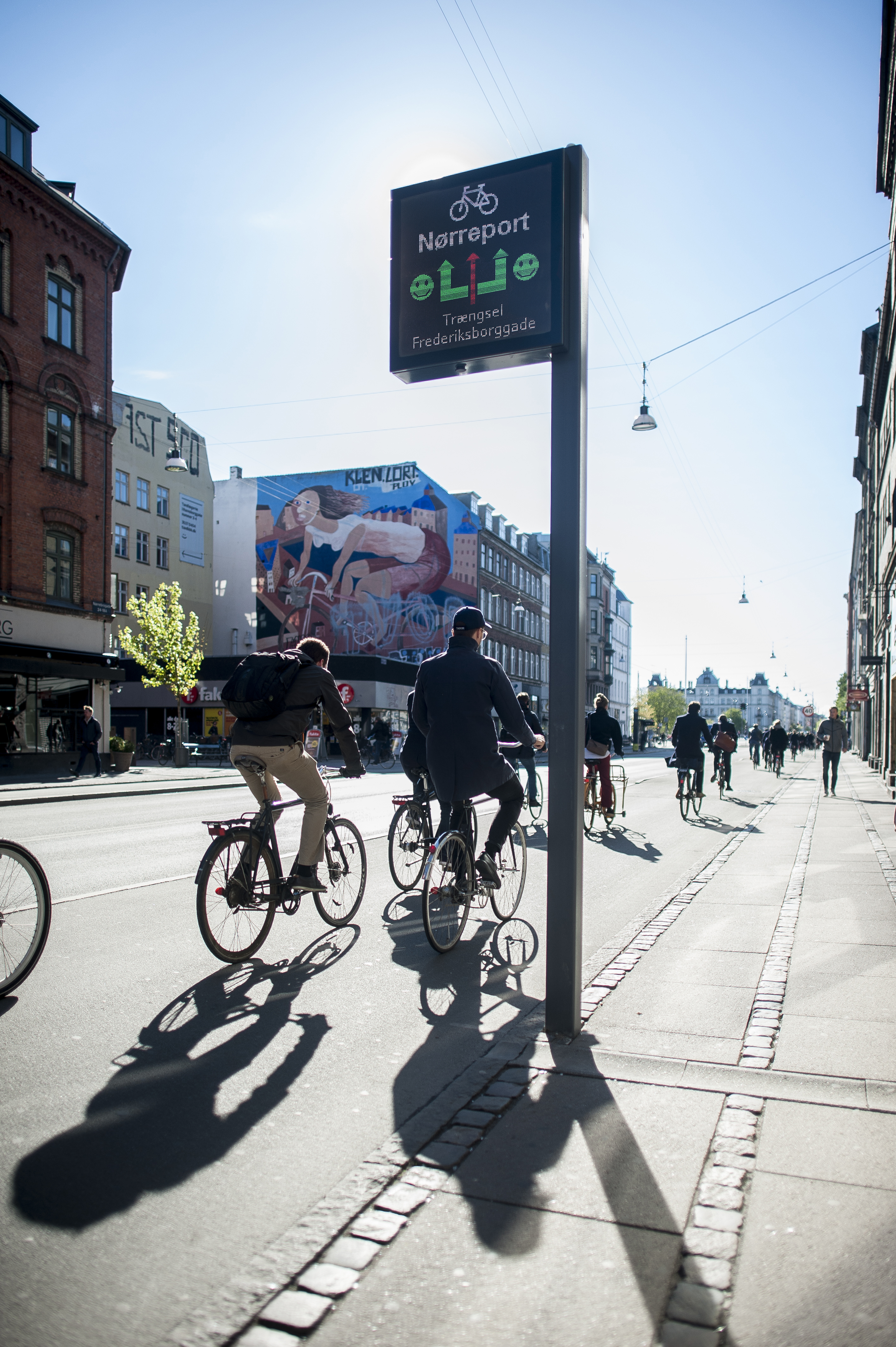 Widened Cycling Track on Copenhagen's Nørrebrogade